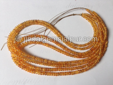 Mandarin Garnet Smooth Roundelle Shape Beads